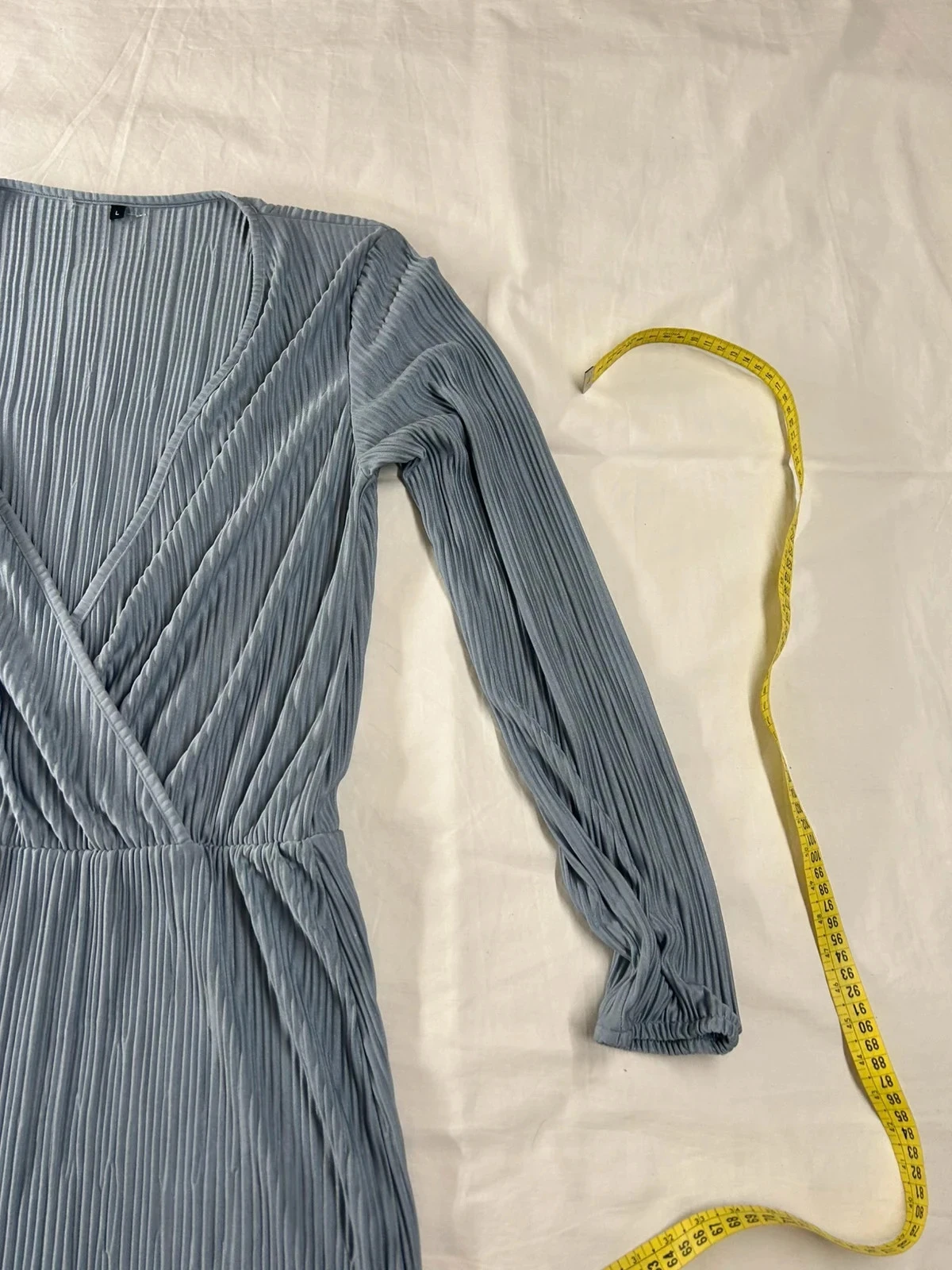 Vestido vintage azul claro tamanho L – photo 5